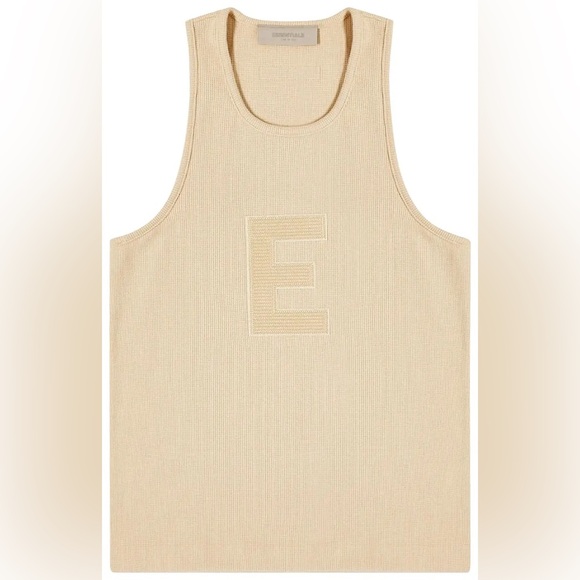 Essentials Tops - Waffle Essentials Cream Tank Top